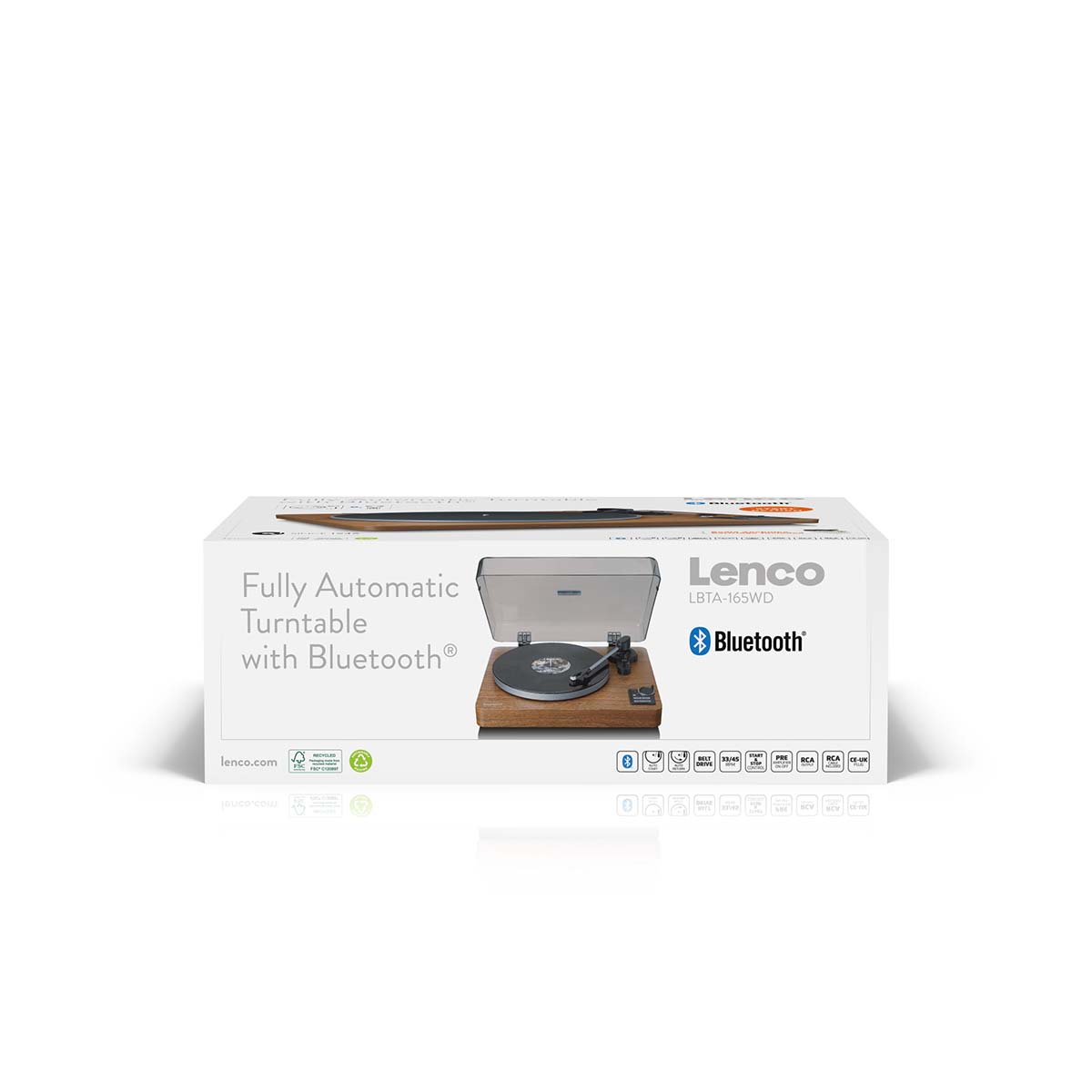 Volautomatische platenspeler met Bluetooth® transmissie en voorversterker Metalen platenspeler en toonarm Hout - Afbeelding 14