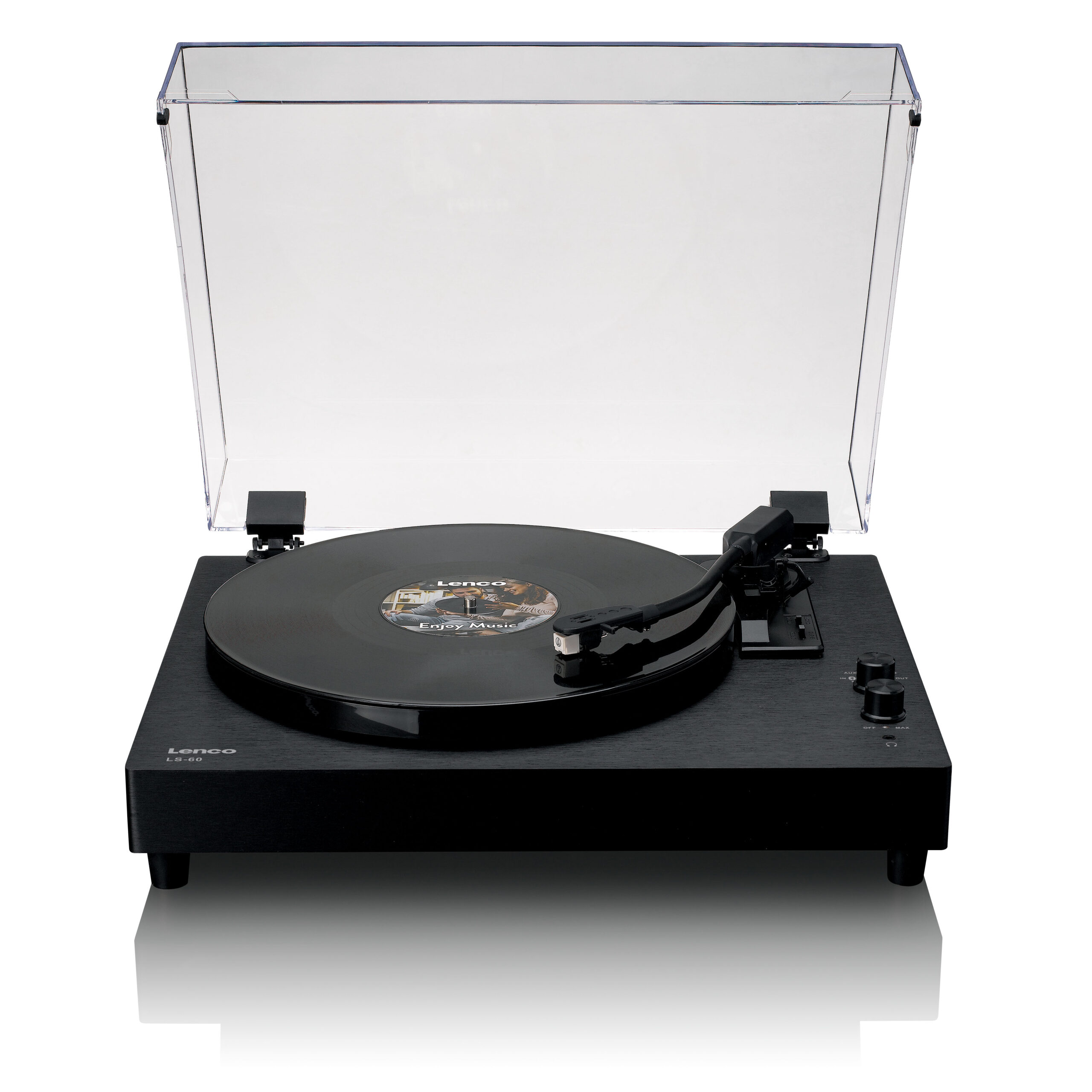 Houten platenspeler met ingebouwde speakers en Bluetooth® - Afbeelding 3