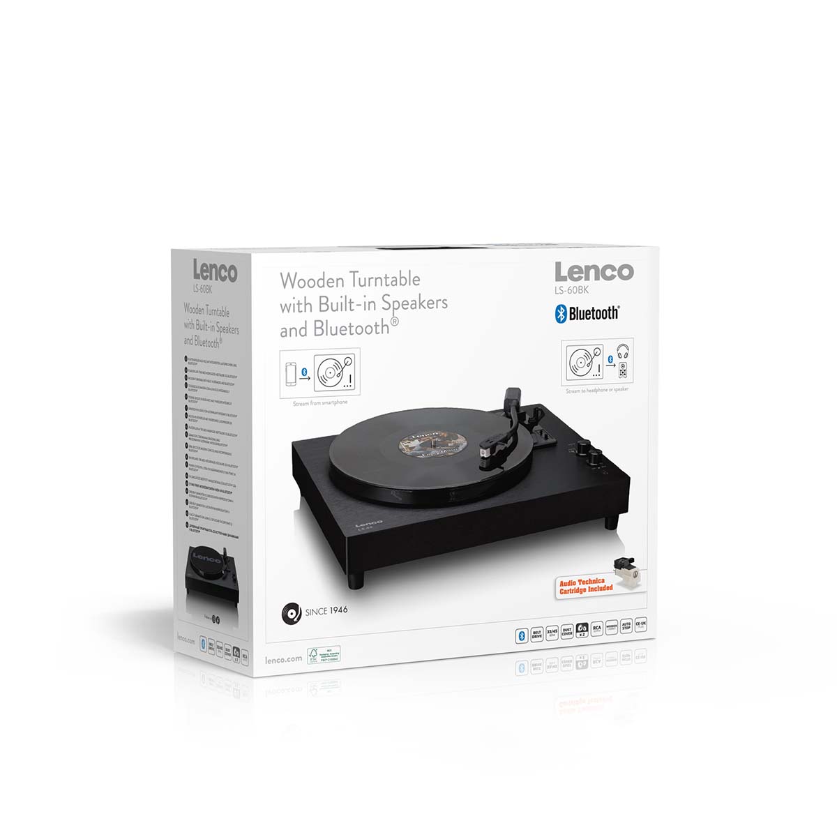 Houten platenspeler met ingebouwde speakers en Bluetooth® - Afbeelding 16