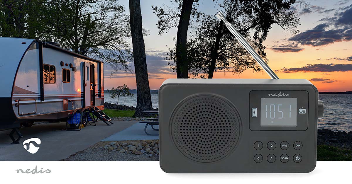 FM-Radio | Draagbaar Model | FM | Accu gevoed / USB Gevoed | Digitaal | 2 W | Schermdiagonaal: 1.77 " | Zwart-Wit Scherm | Bluetooth® | Koptelefoonoutput | Zwart - Afbeelding 10