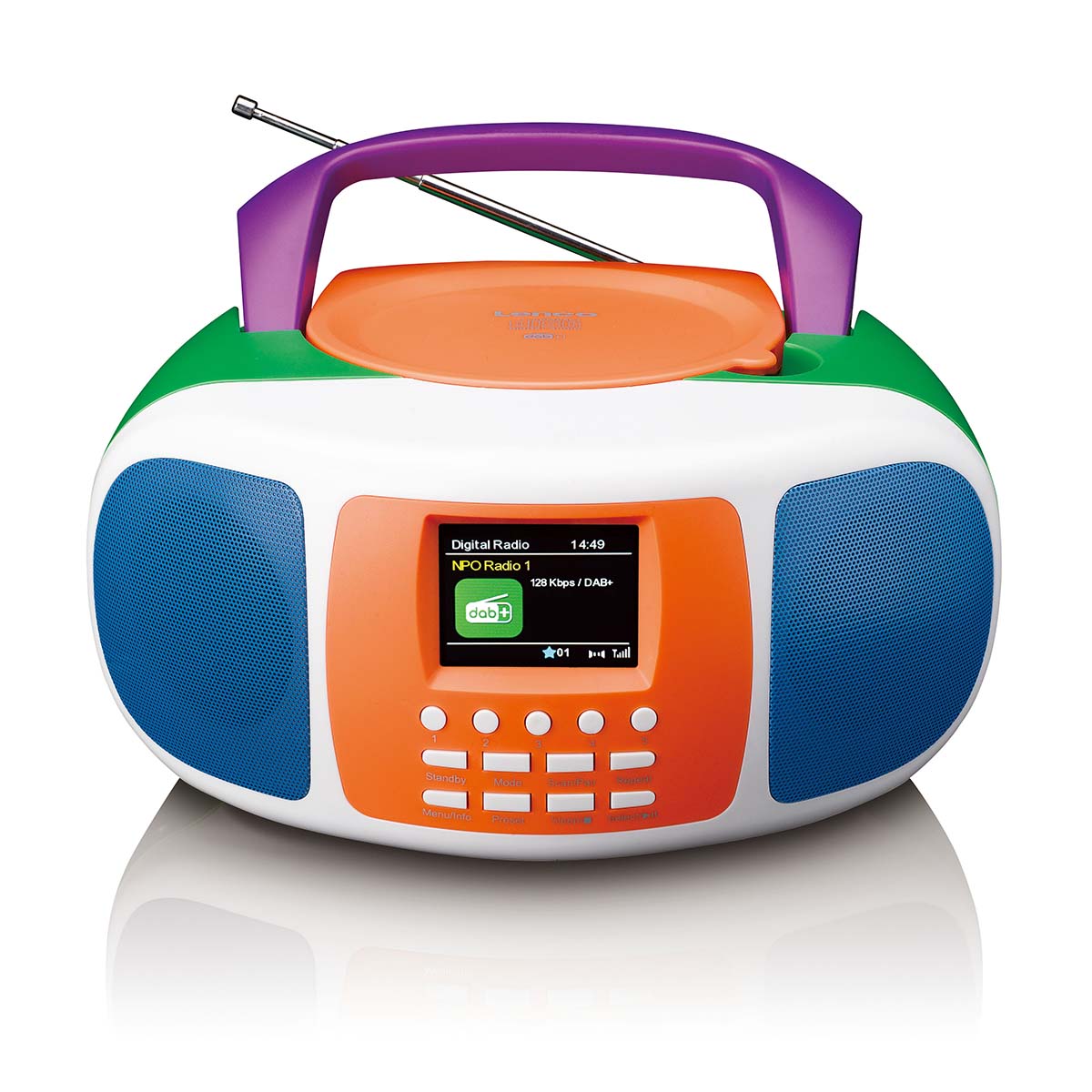 Draagbare DAB+/FM radio met Bluetooth®, CD-speler en groot LCD kleurendisplay - Afbeelding 2