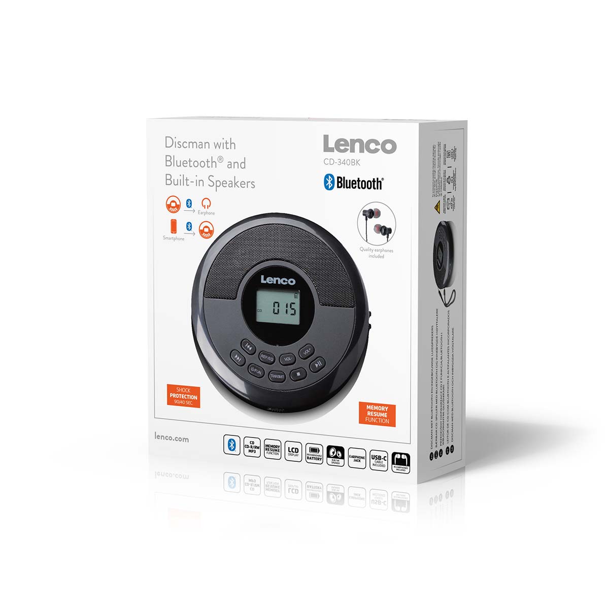 Discman met Bluetooth® en ingebouwde luidsprekers - Afbeelding 10