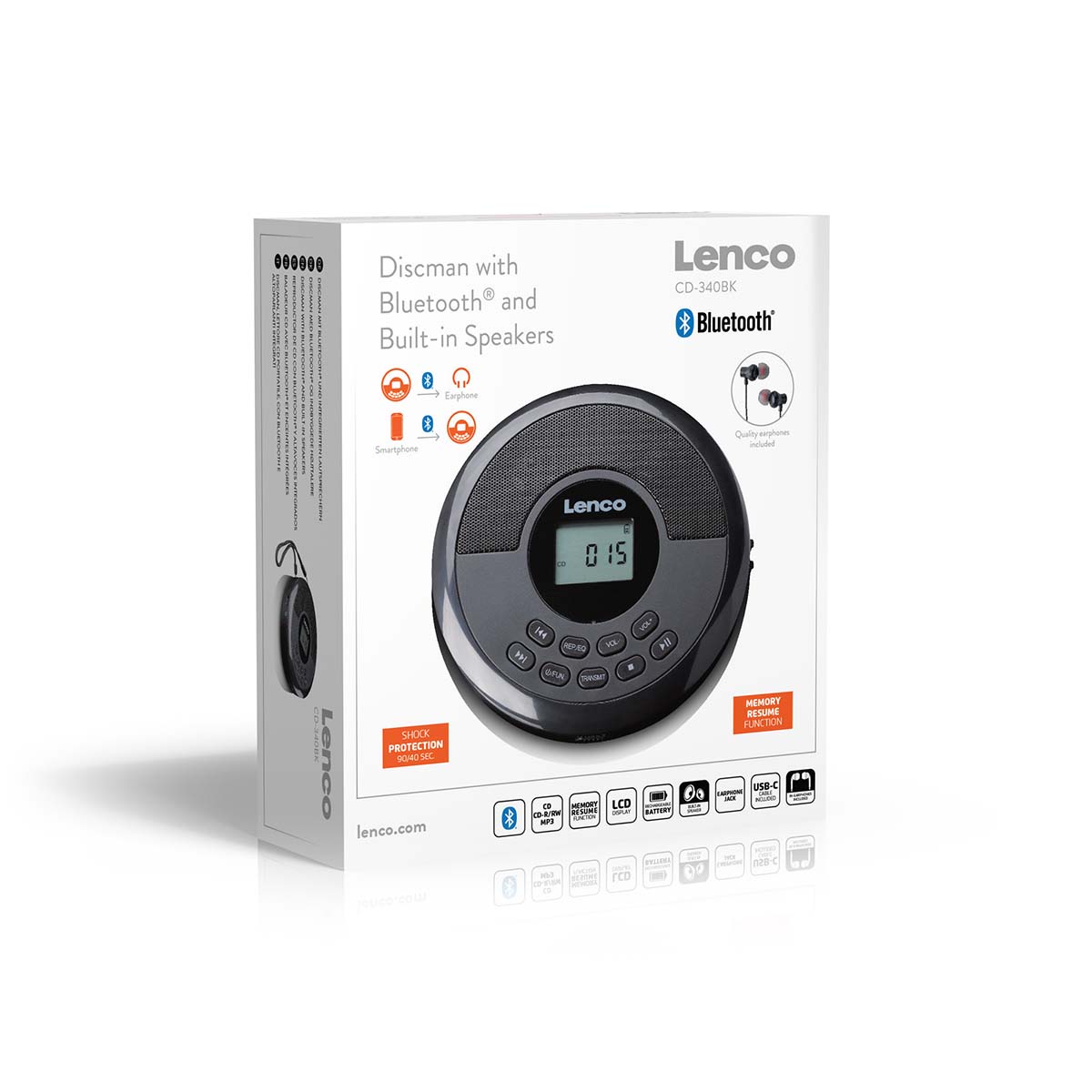 Discman met Bluetooth® en ingebouwde luidsprekers - Afbeelding 11