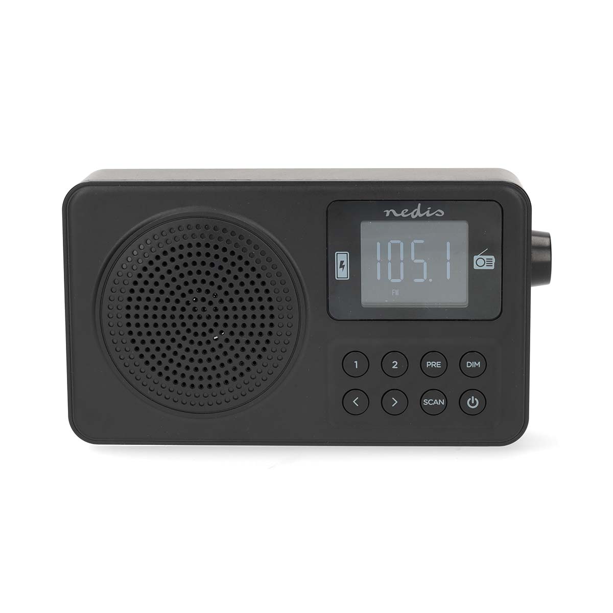 FM-Radio | Draagbaar Model | FM | Accu gevoed / USB Gevoed | Digitaal | 2 W | Schermdiagonaal: 1.77 " | Zwart-Wit Scherm | Bluetooth® | Koptelefoonoutput | Zwart - Afbeelding 3