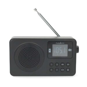 FM-Radio | Draagbaar Model | FM | Accu gevoed / USB Gevoed | Digitaal | 2 W | Schermdiagonaal: 1.77 " | Zwart-Wit Scherm | Bluetooth® | Koptelefoonoutput | Zwart