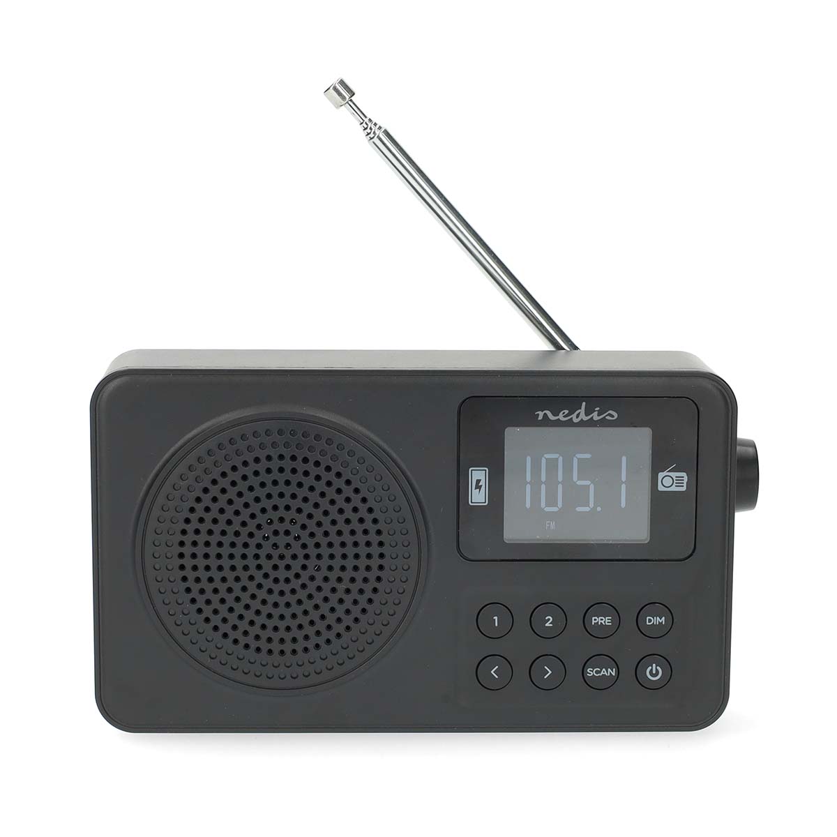 FM-Radio | Draagbaar Model | FM | Accu gevoed / USB Gevoed | Digitaal | 2 W | Schermdiagonaal: 1.77 " | Zwart-Wit Scherm | Bluetooth® | Koptelefoonoutput | Zwart