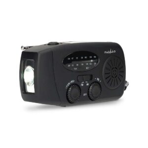 Noodradio | Tafelmodel | AM / FM | Accu gevoed / Handslinger / USB Gevoed | Zwart