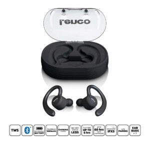 Sport IPX5 TWS Bluetooth®-oortelefoon Zwart