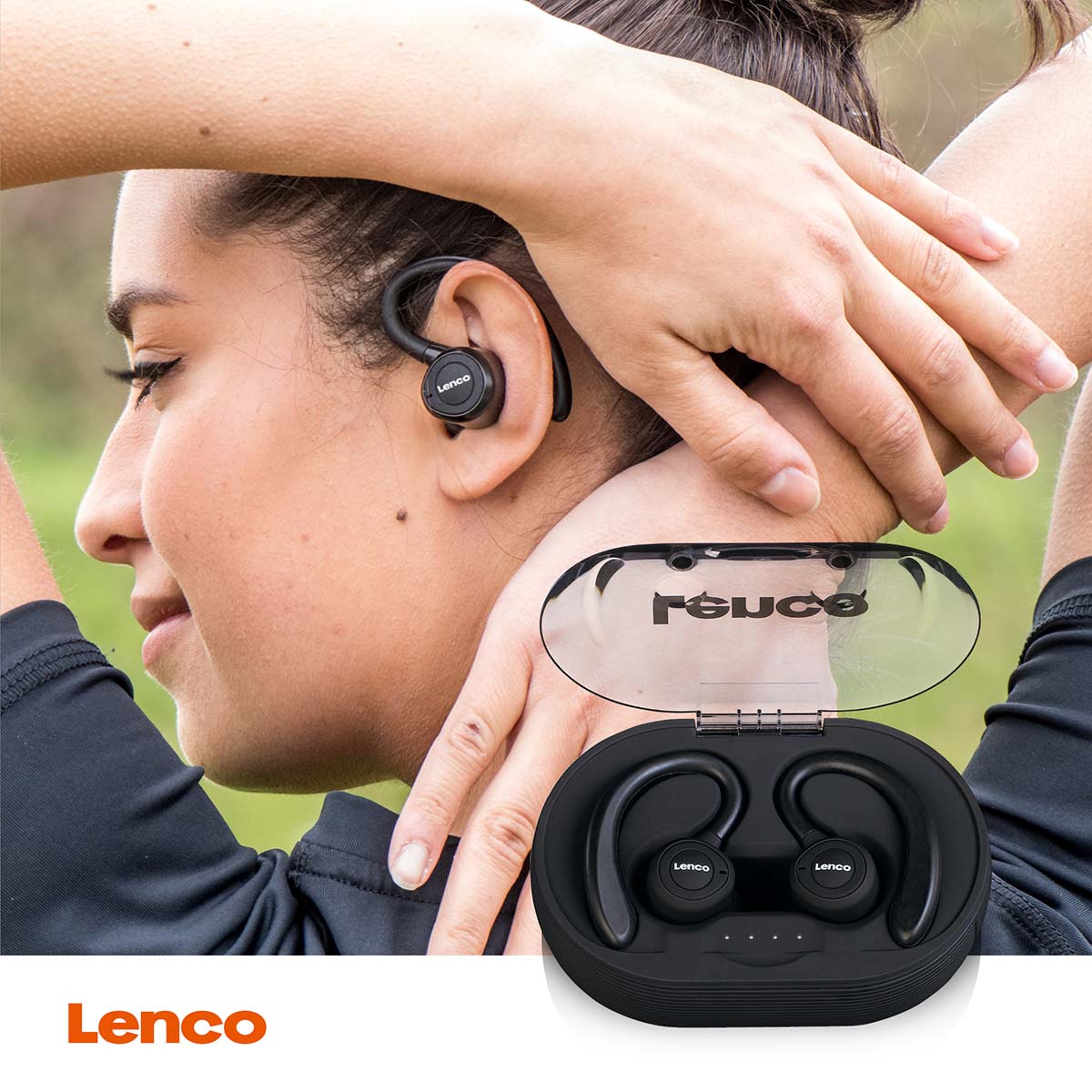 Sport IPX5 TWS Bluetooth®-oortelefoon Zwart - Afbeelding 2