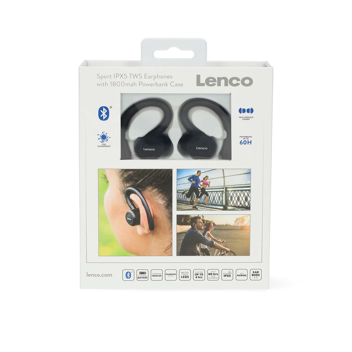 Sport IPX5 TWS Bluetooth®-oortelefoon Zwart - Afbeelding 16