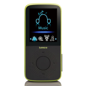 Sport MP3/4-speler met stappenteller Sportoordopjes en sportarmband Lime