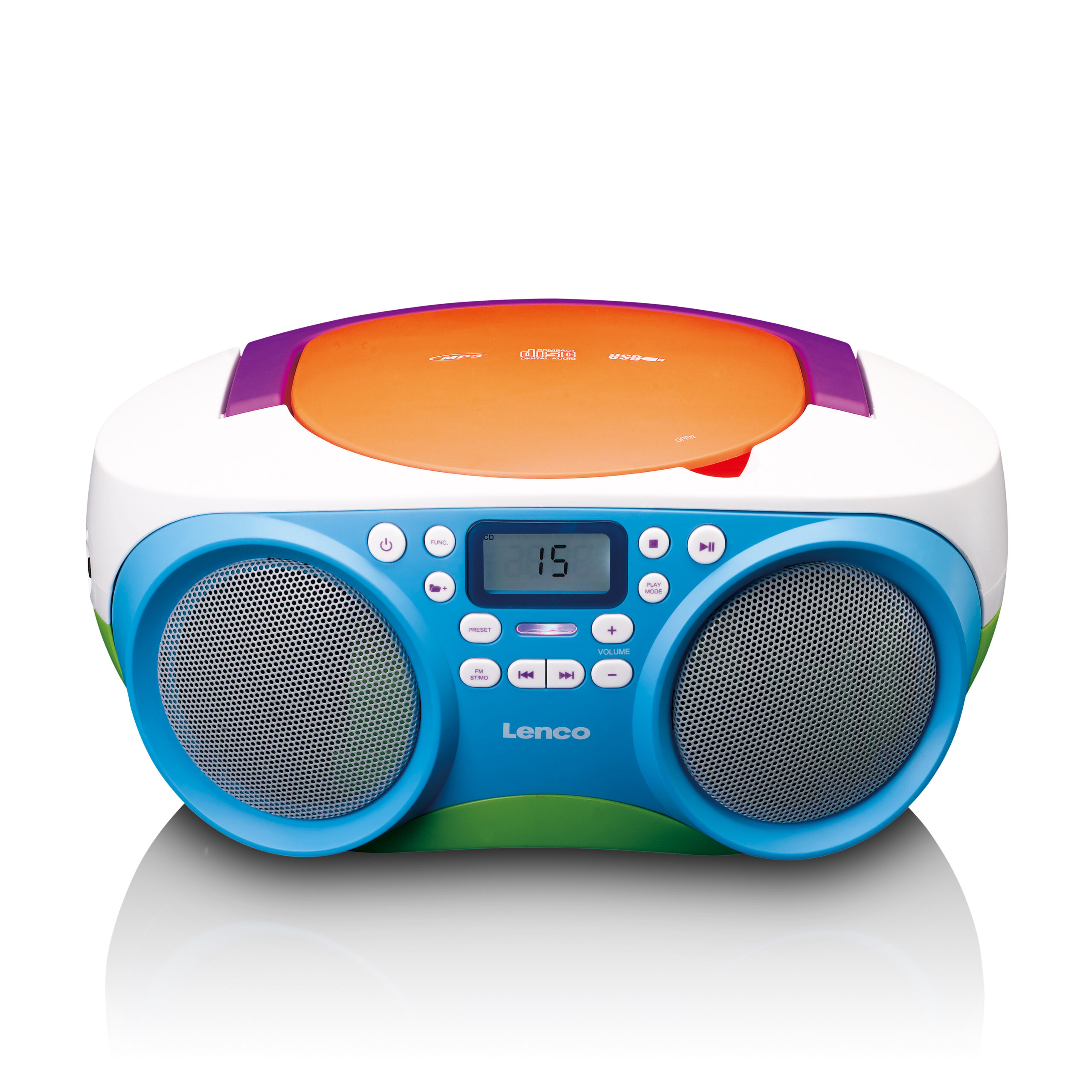 Draagbare FM-radio en CD/USB-speler Meerkleurig - Afbeelding 3