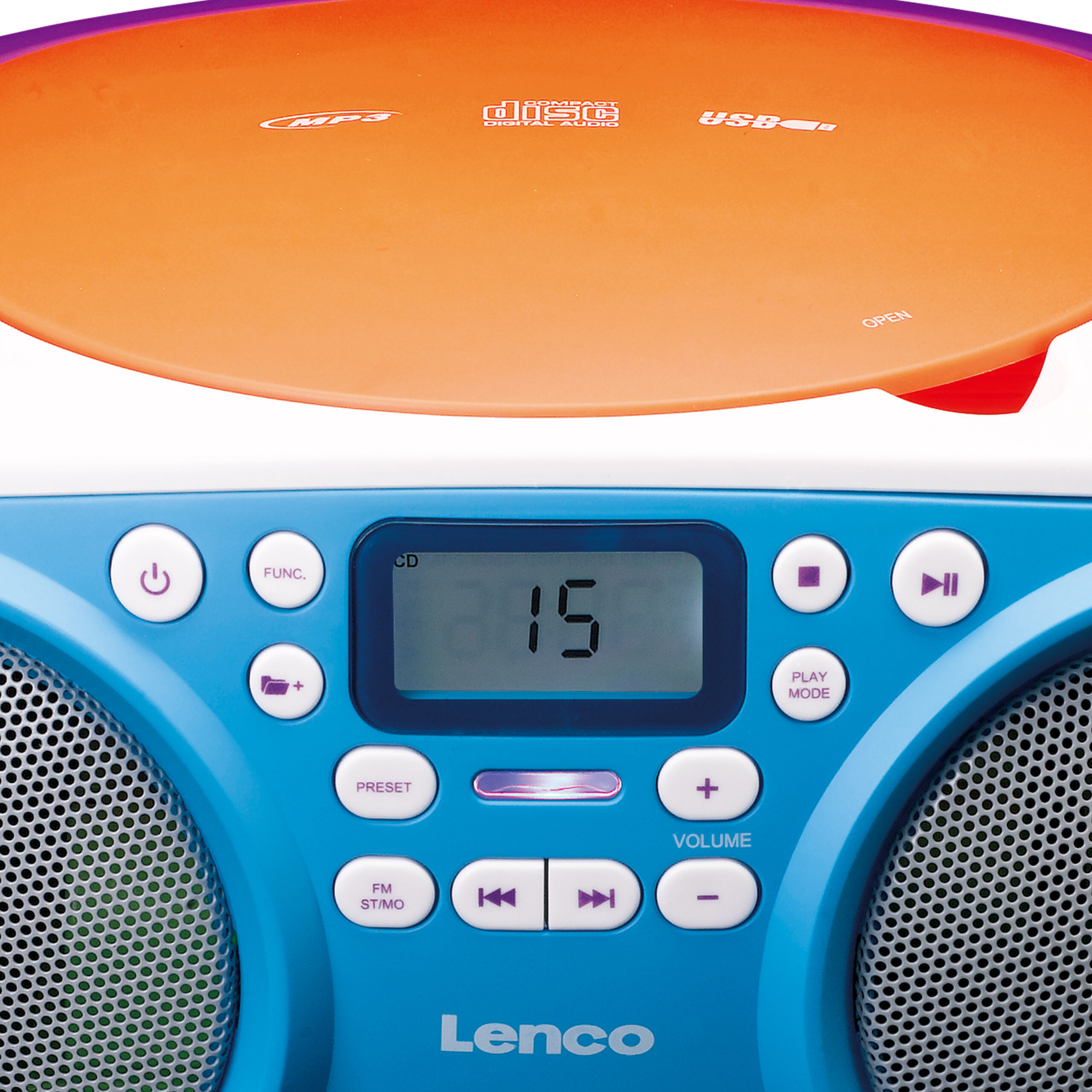 Draagbare FM-radio en CD/USB-speler Meerkleurig - Afbeelding 5