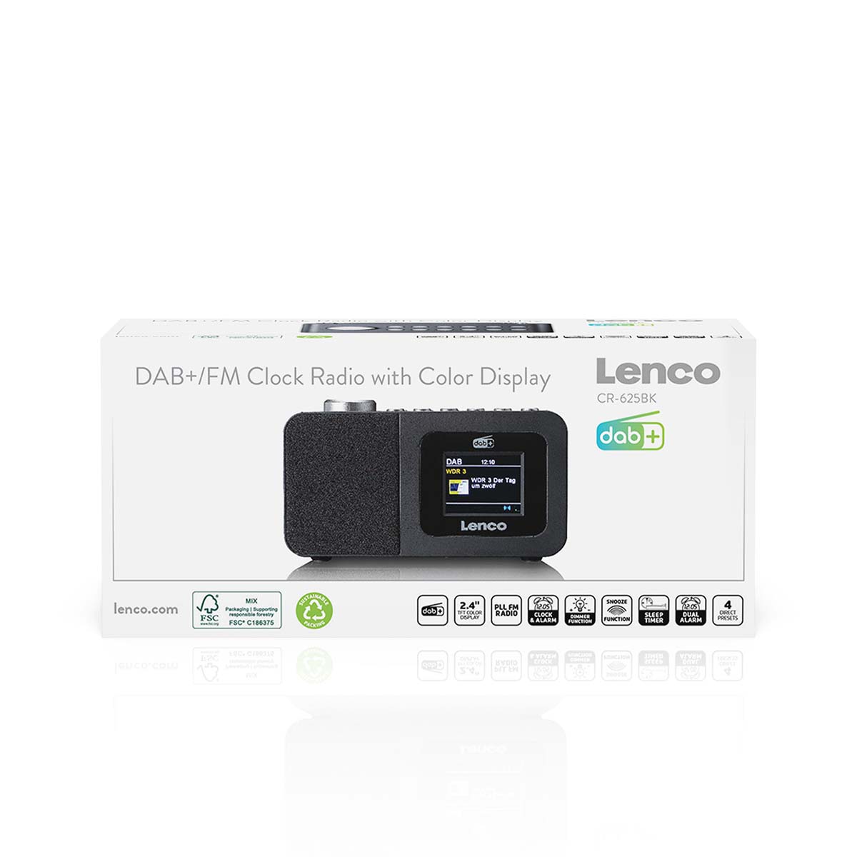 DAB+/FM Radio wekker met kleurendisplay, sleeptimer en dubbele alarmfunctie Zwart - Afbeelding 10