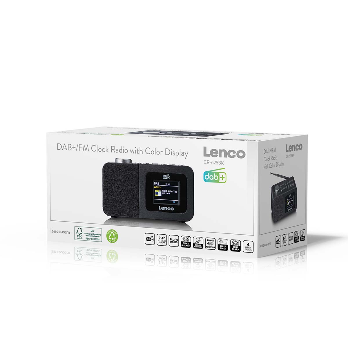 DAB+/FM Radio wekker met kleurendisplay, sleeptimer en dubbele alarmfunctie Zwart - Afbeelding 11