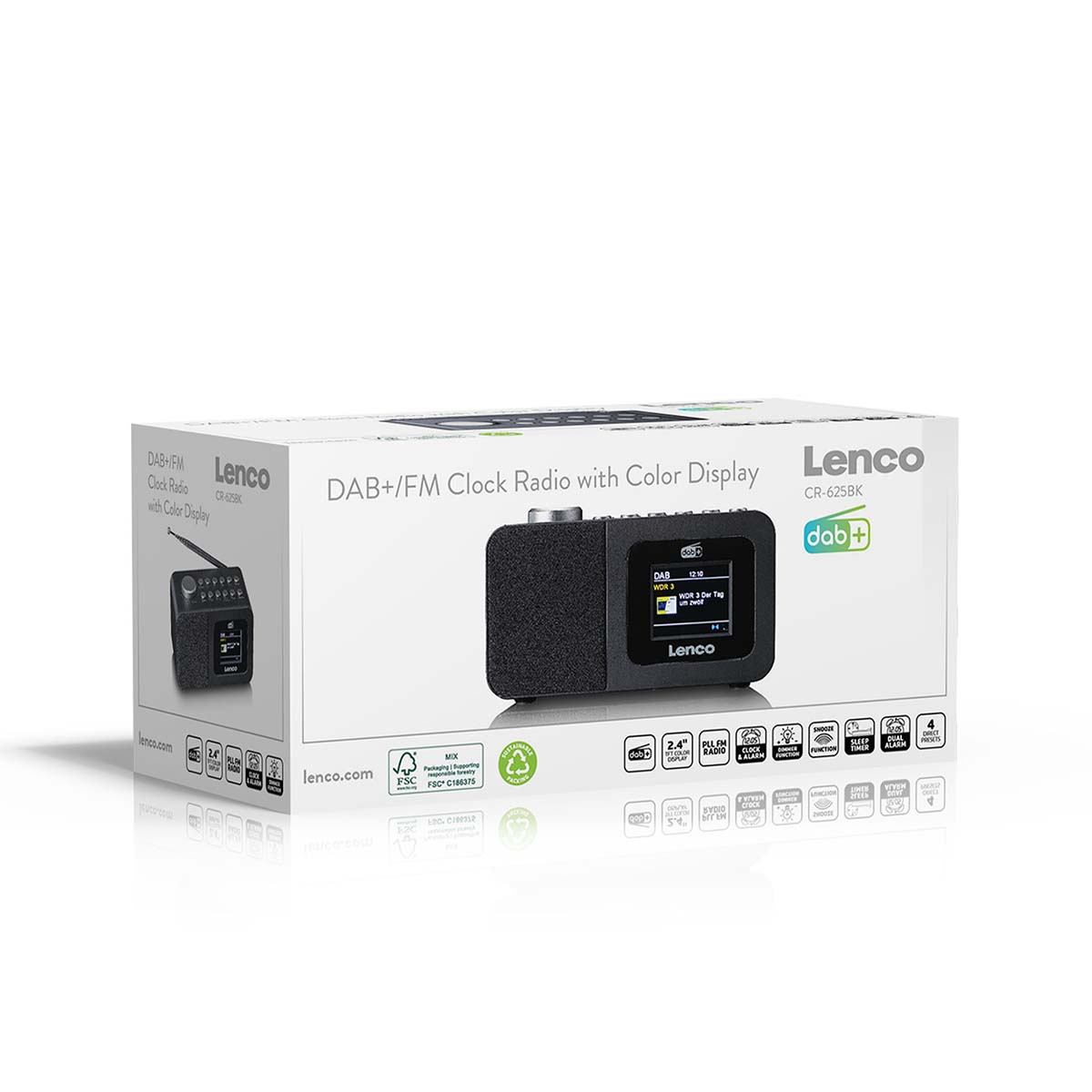 DAB+/FM Radio wekker met kleurendisplay, sleeptimer en dubbele alarmfunctie Zwart - Afbeelding 12