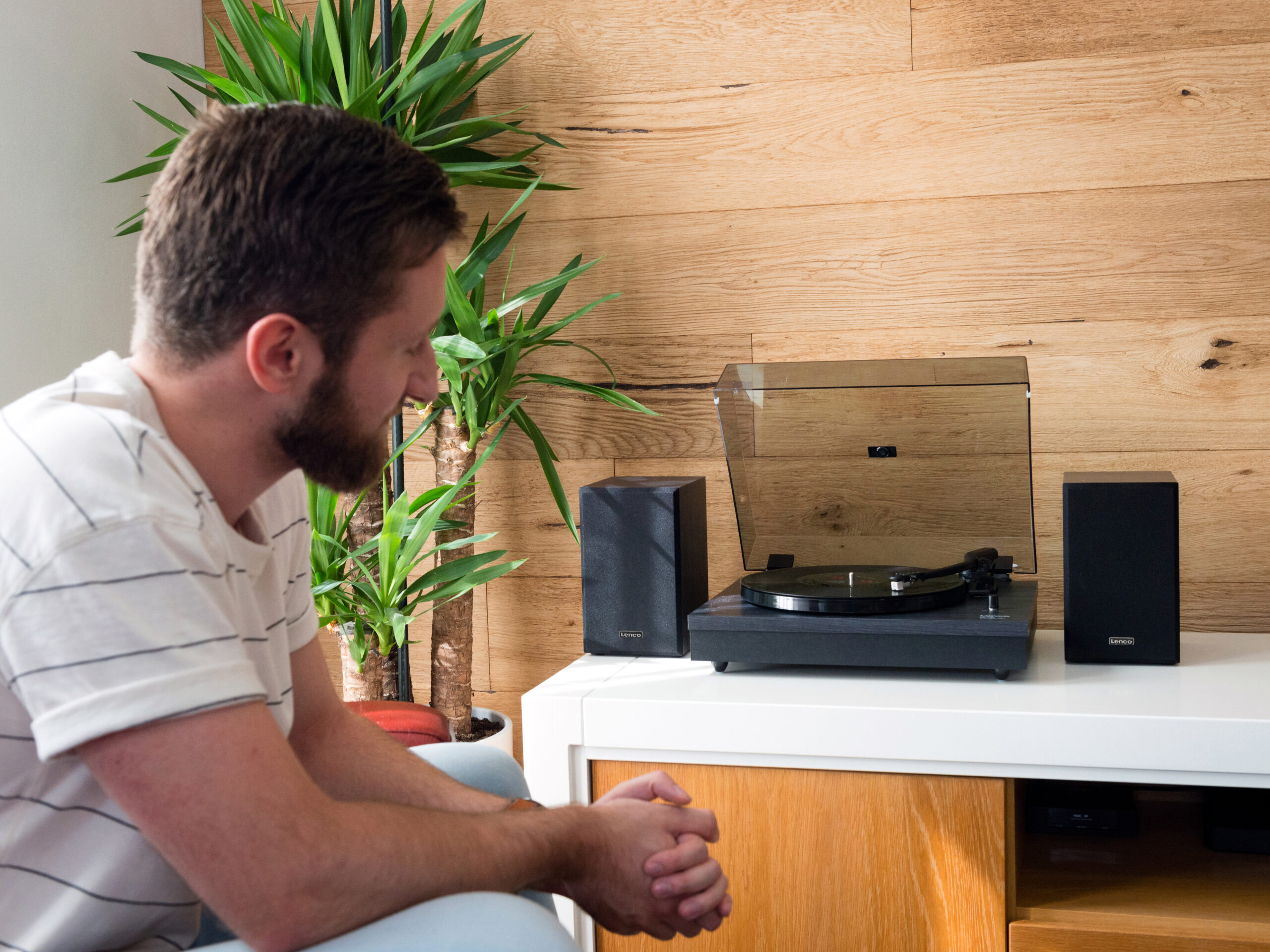Platenspeler met Bluetooth® en twee externe luidsprekers Zwart - Afbeelding 13