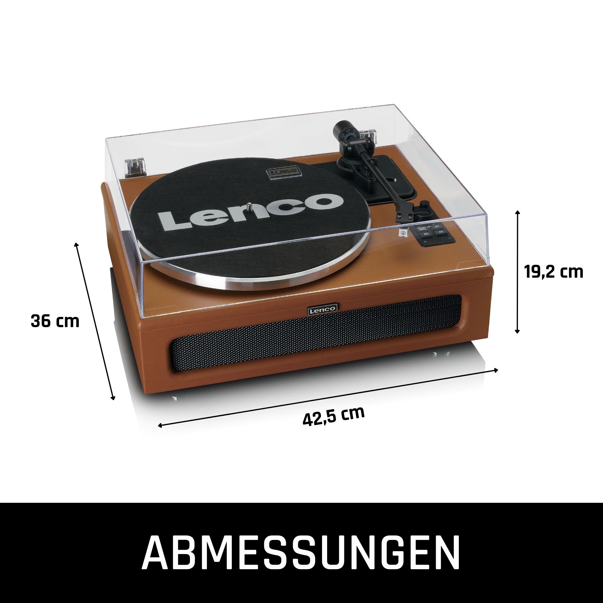 Platenspeler met Bluetooth MMC 4 ingebouwde luidsprekers Bruin - Afbeelding 16