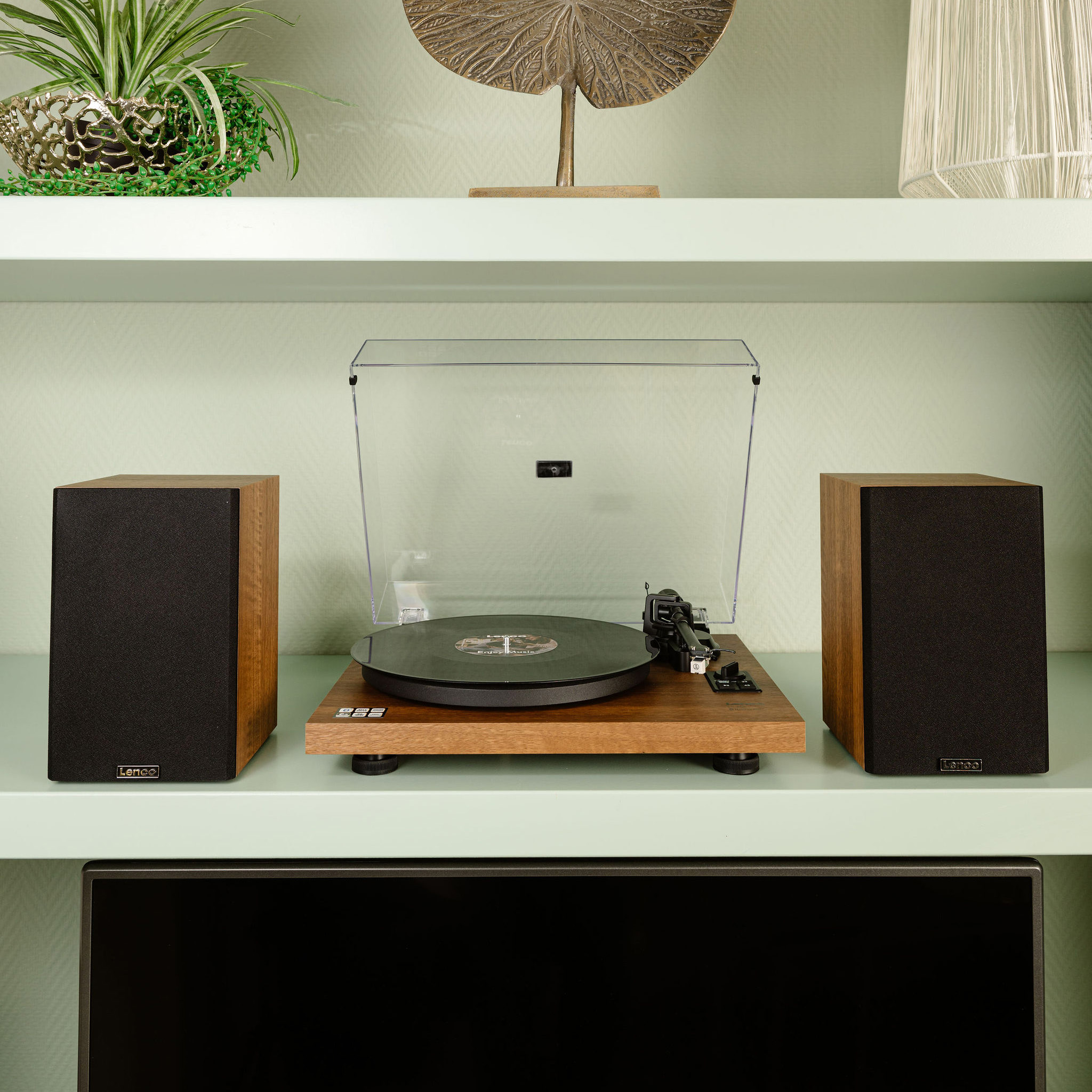 Platenspeler met ingebouwde versterker en Bluetooth® plus 2 externe luidsprekers Wood - Afbeelding 9