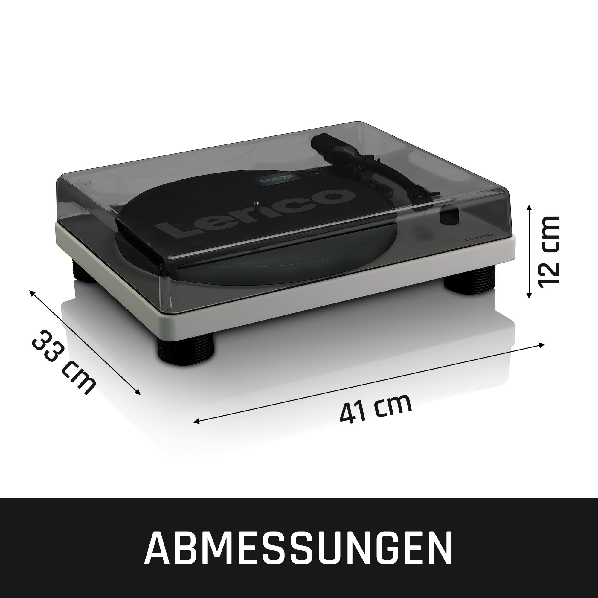 Platenspeler met ingebouwde luidsprekers USB-codering Grijs - Afbeelding 11