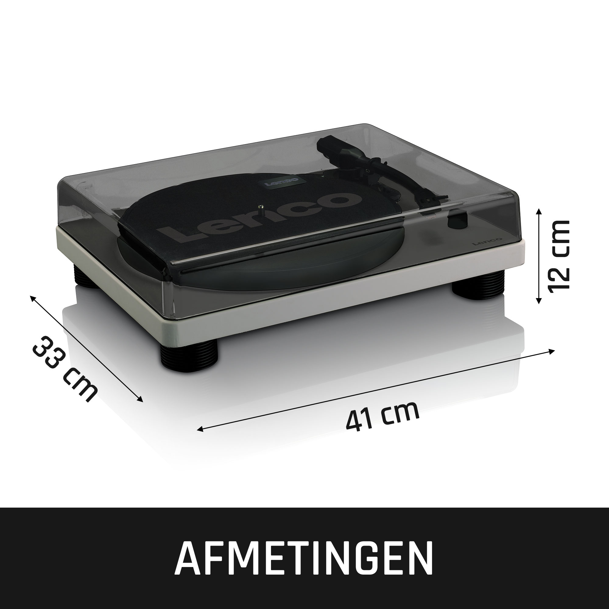 Platenspeler met ingebouwde luidsprekers USB-codering Grijs - Afbeelding 13