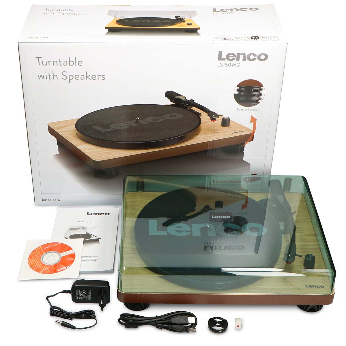 Platenspeler met ingebouwde luidsprekers USB-codering Grijs - Afbeelding 14