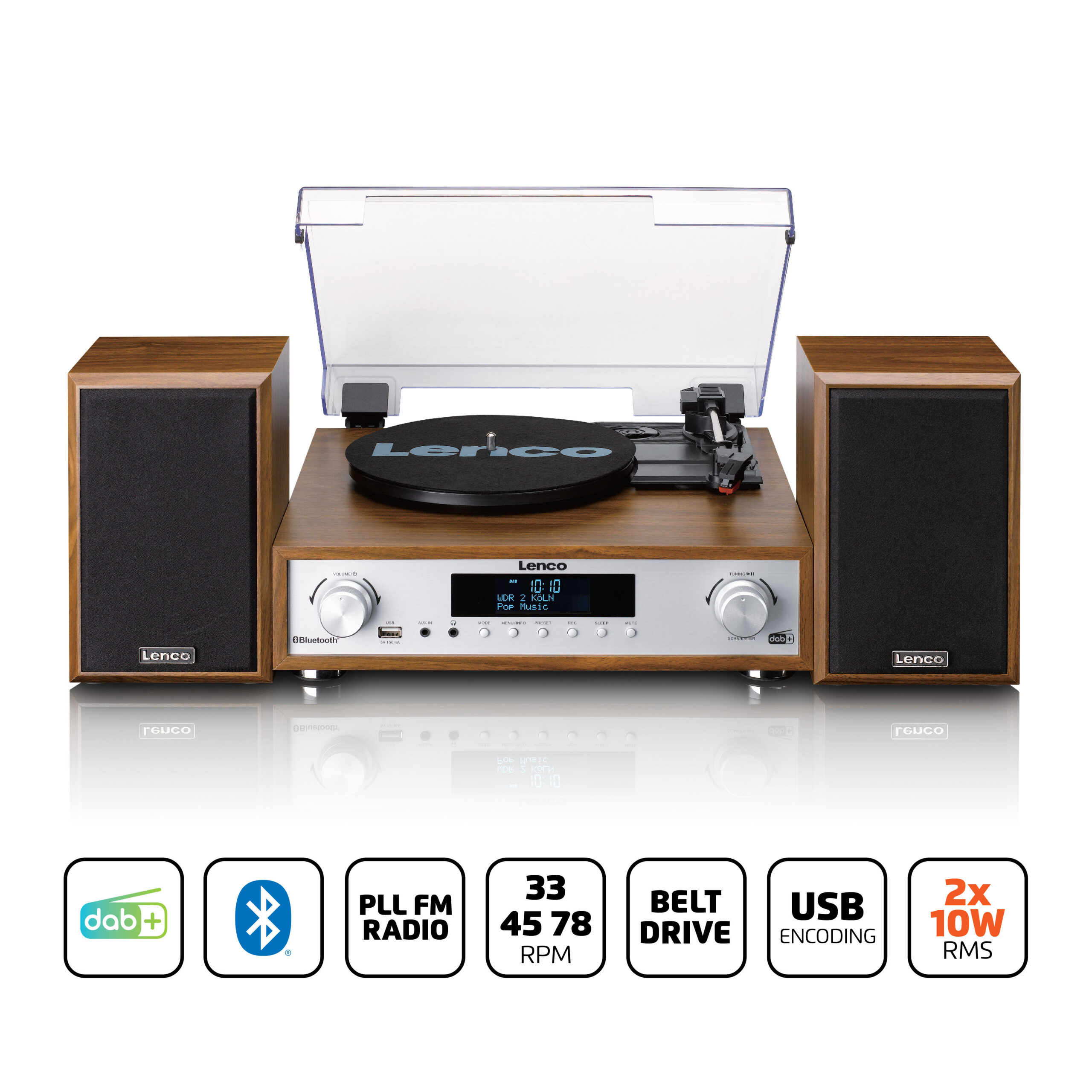 Hifi-stereosysteem met platenspeler, DAB+/FM-radio en Bluetooth® Wood - Afbeelding 9
