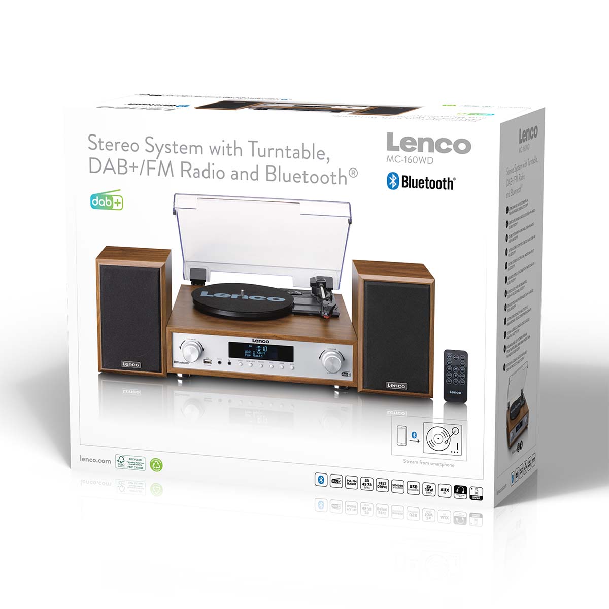 Hifi-stereosysteem met platenspeler, DAB+/FM-radio en Bluetooth® Wood - Afbeelding 13