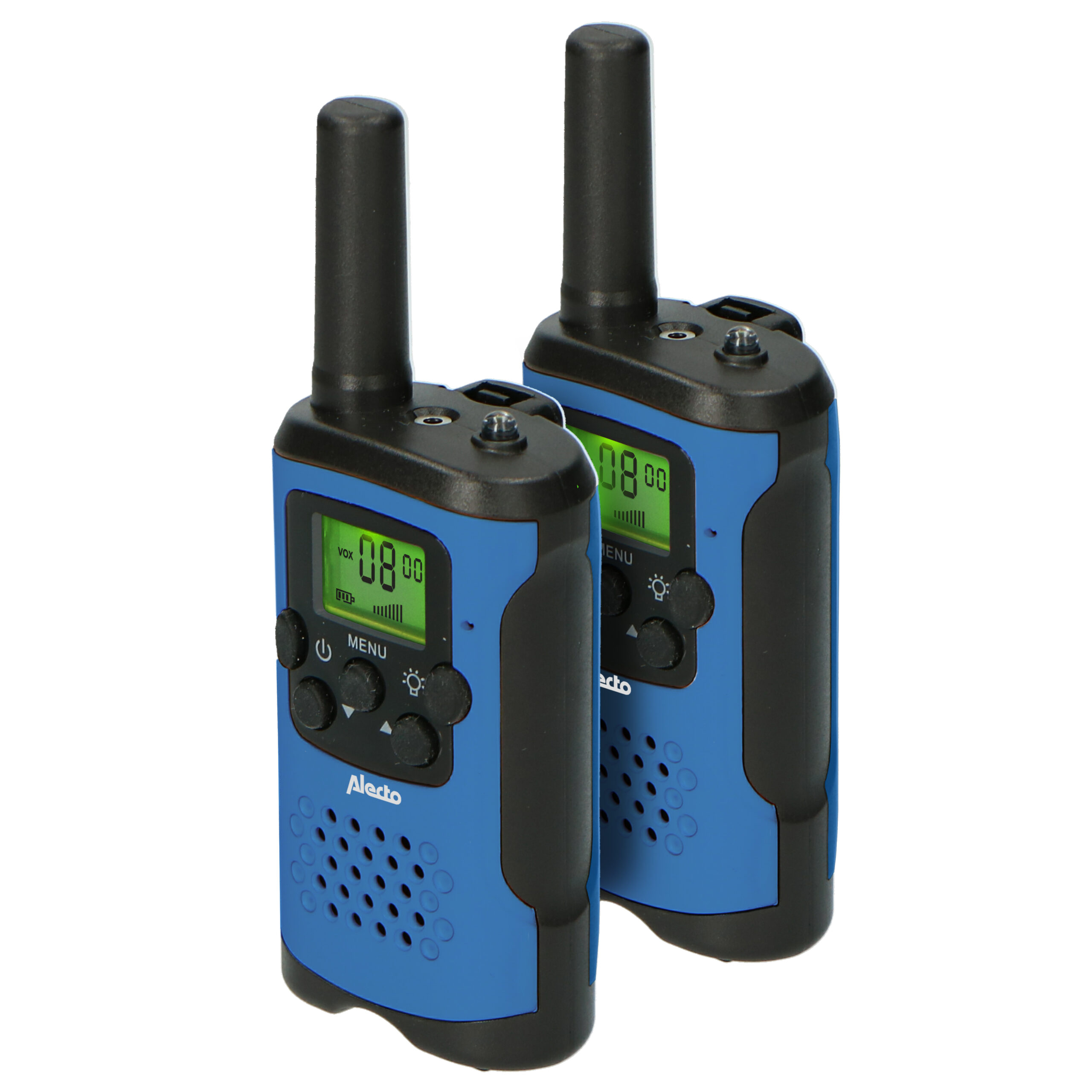 Walkie-Talkie Set | 2 Handsets | Tot 7 km | Frequentiekanalen: 8 | PTT / VOX | 24 uur stand-by | Hoofdtelefoonuitgang | Ingebouwde zaklamp | Zwart - Afbeelding 2