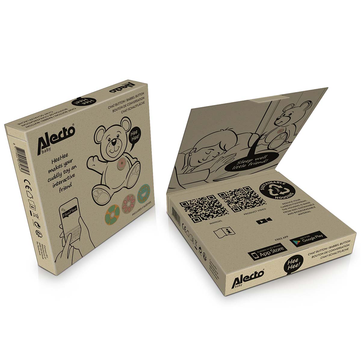 Baby HeeHee + Teddybeer - Chatknop, maakt van je knuffel een interactieve vriend - Afbeelding 15