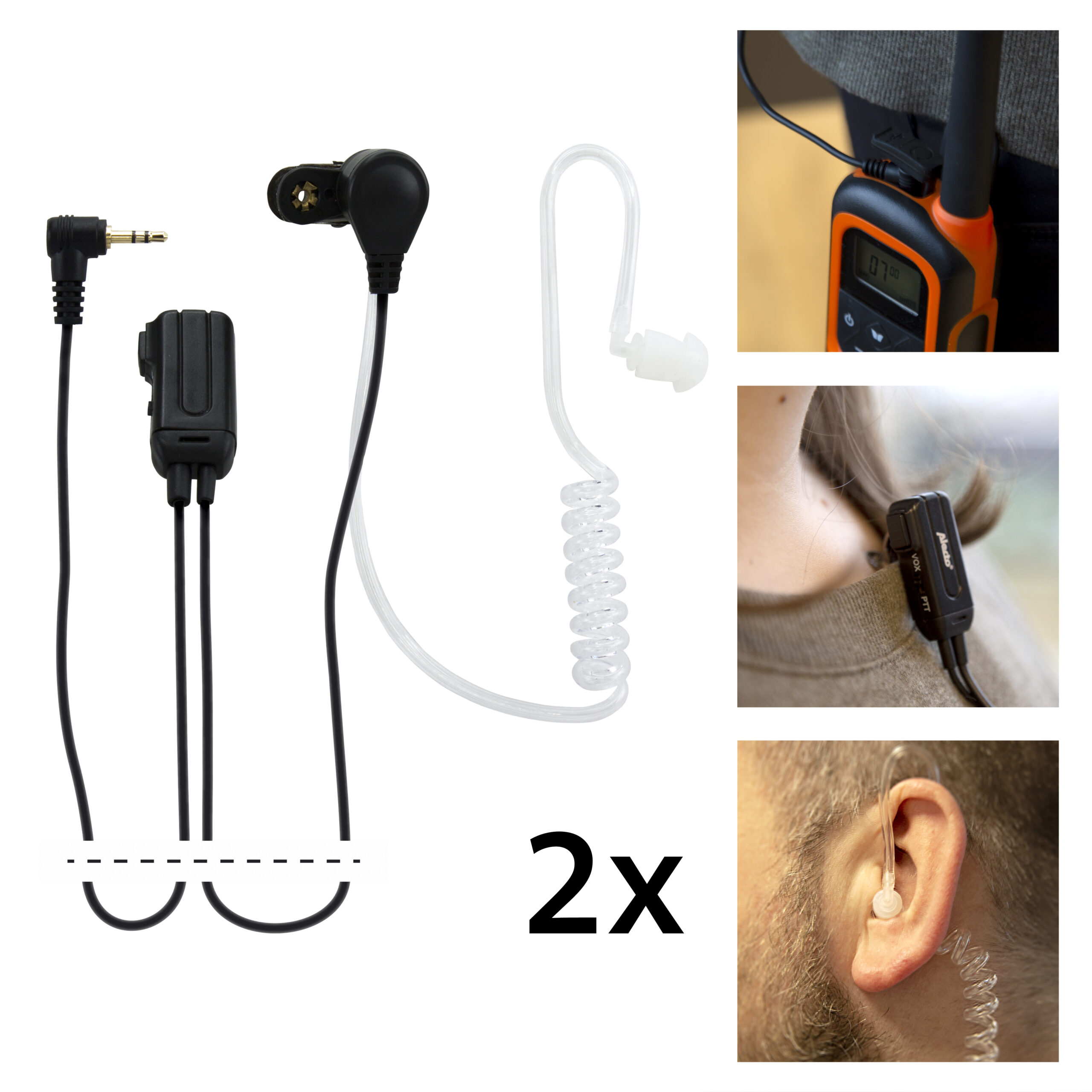 Airtube headset twee-weg radio - Afbeelding 3