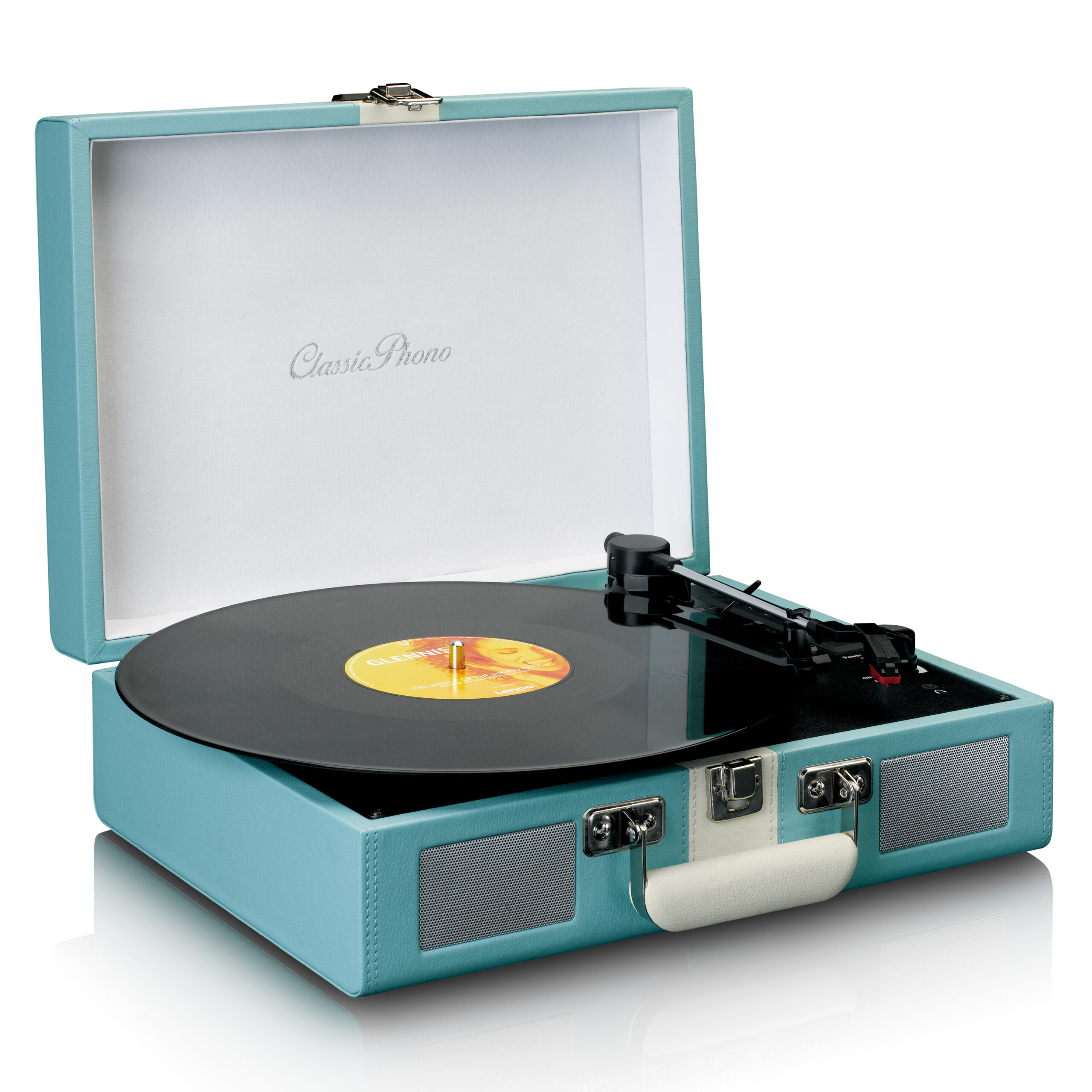 Platenspeler met Bluetooth®-ontvangst en ingebouwde luidsprekers Blauw / Wit - Afbeelding 6