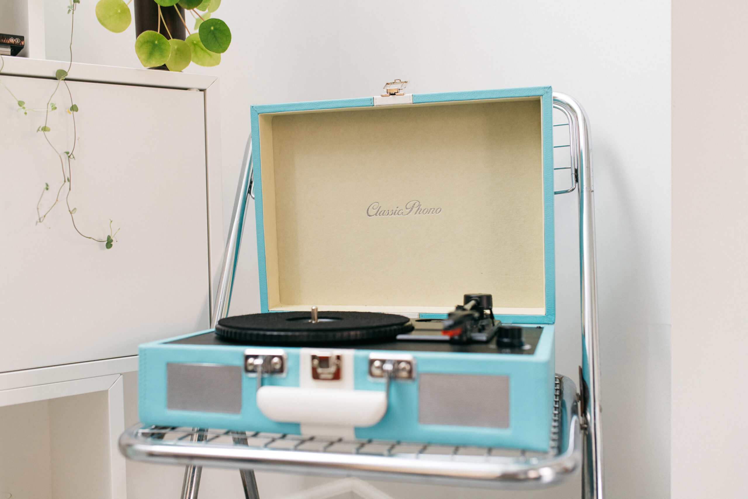 Platenspeler met Bluetooth®-ontvangst en ingebouwde luidsprekers Blauw / Wit - Afbeelding 8