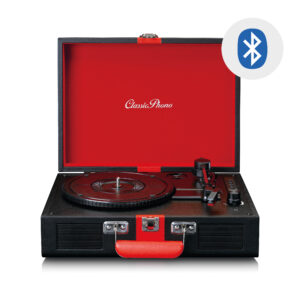 Platenspeler met Bluetooth®-ontvangst en ingebouwde luidsprekers Zwart / Rood