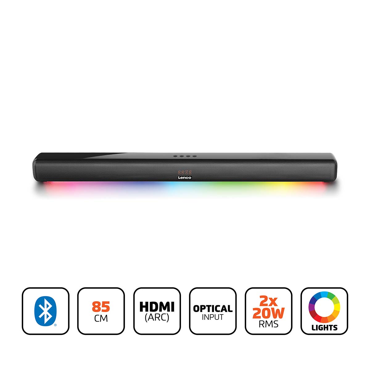 Soundbar 85cm 40W Bluetooth® HDMI LED-verlichting