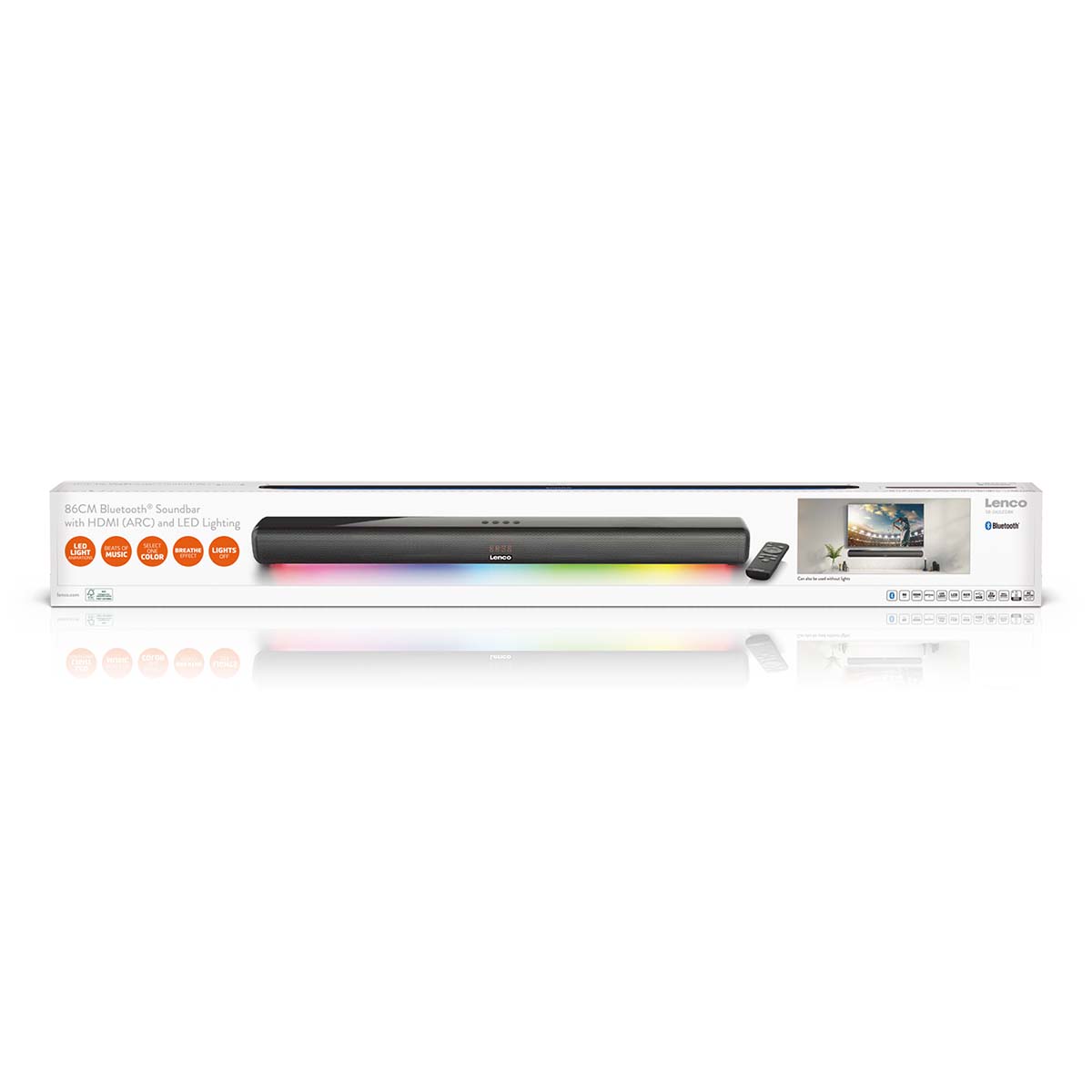 Soundbar 85cm 40W Bluetooth® HDMI LED-verlichting - Afbeelding 13