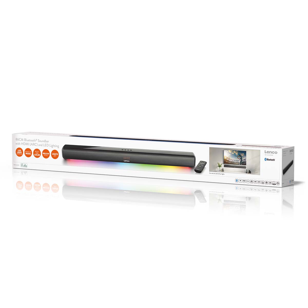 Soundbar 85cm 40W Bluetooth® HDMI LED-verlichting - Afbeelding 14