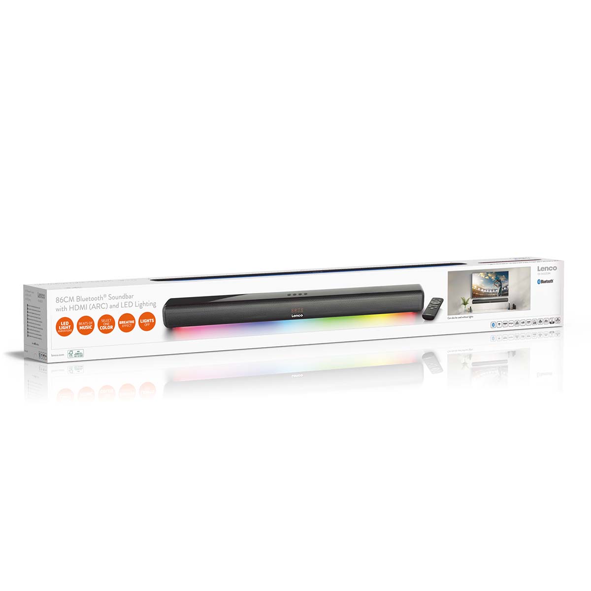 Soundbar 85cm 40W Bluetooth® HDMI LED-verlichting - Afbeelding 15