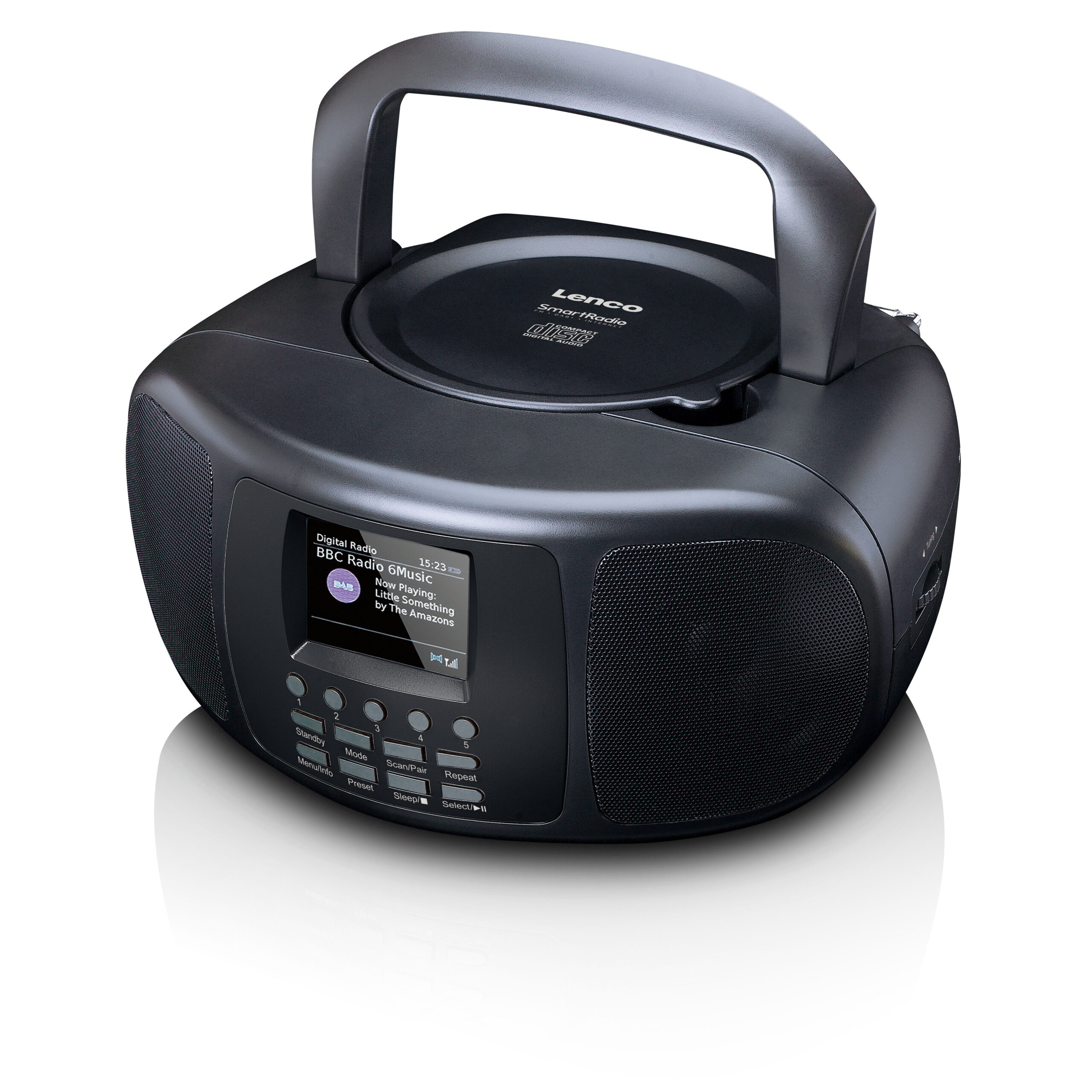 Draagbare internetradio met DAB+/FM, Bluetooth®, CD-speler en groot LCD-kleurenscherm Zwart - Afbeelding 5