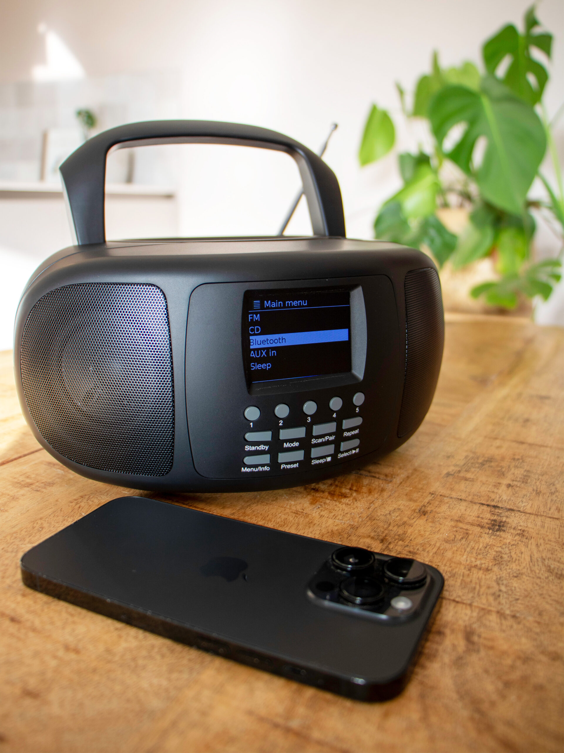 Draagbare internetradio met DAB+/FM, Bluetooth®, CD-speler en groot LCD-kleurenscherm Zwart - Afbeelding 12