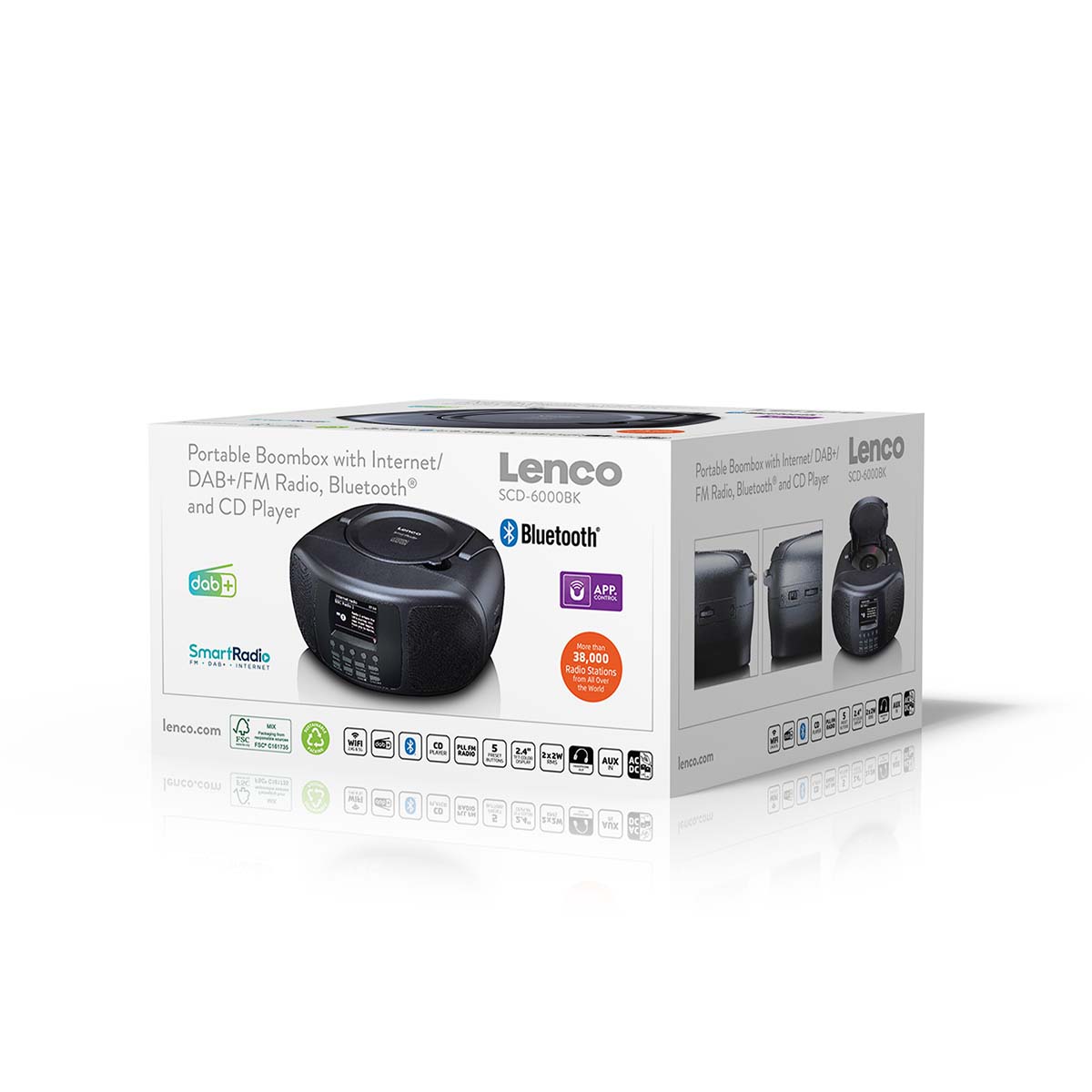 Draagbare internetradio met DAB+/FM, Bluetooth®, CD-speler en groot LCD-kleurenscherm Zwart - Afbeelding 15