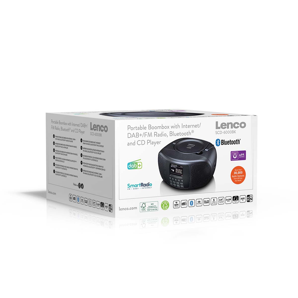 Draagbare internetradio met DAB+/FM, Bluetooth®, CD-speler en groot LCD-kleurenscherm Zwart - Afbeelding 16