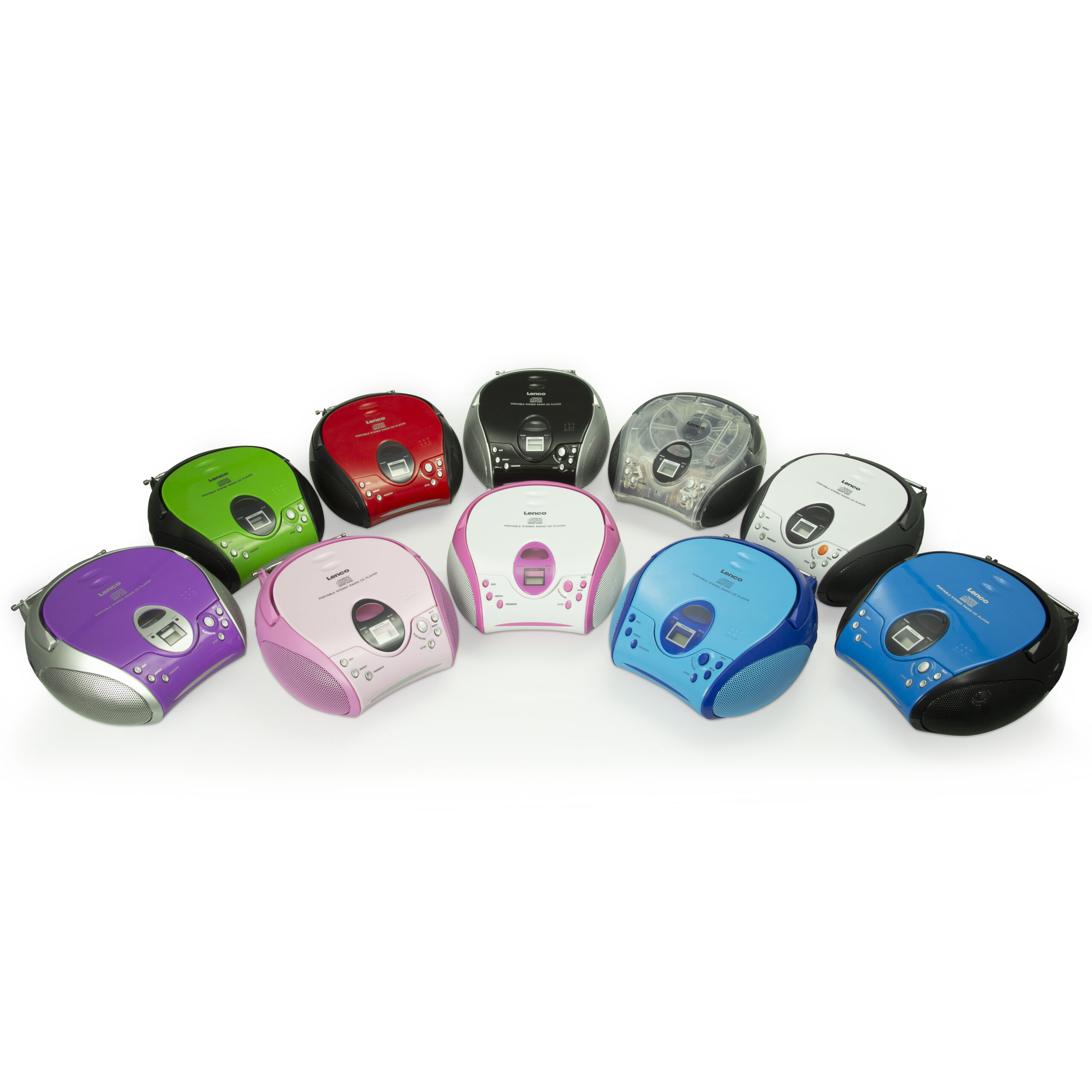 Draagbare stereo FM-radio met CD-speler Transparant - Afbeelding 8