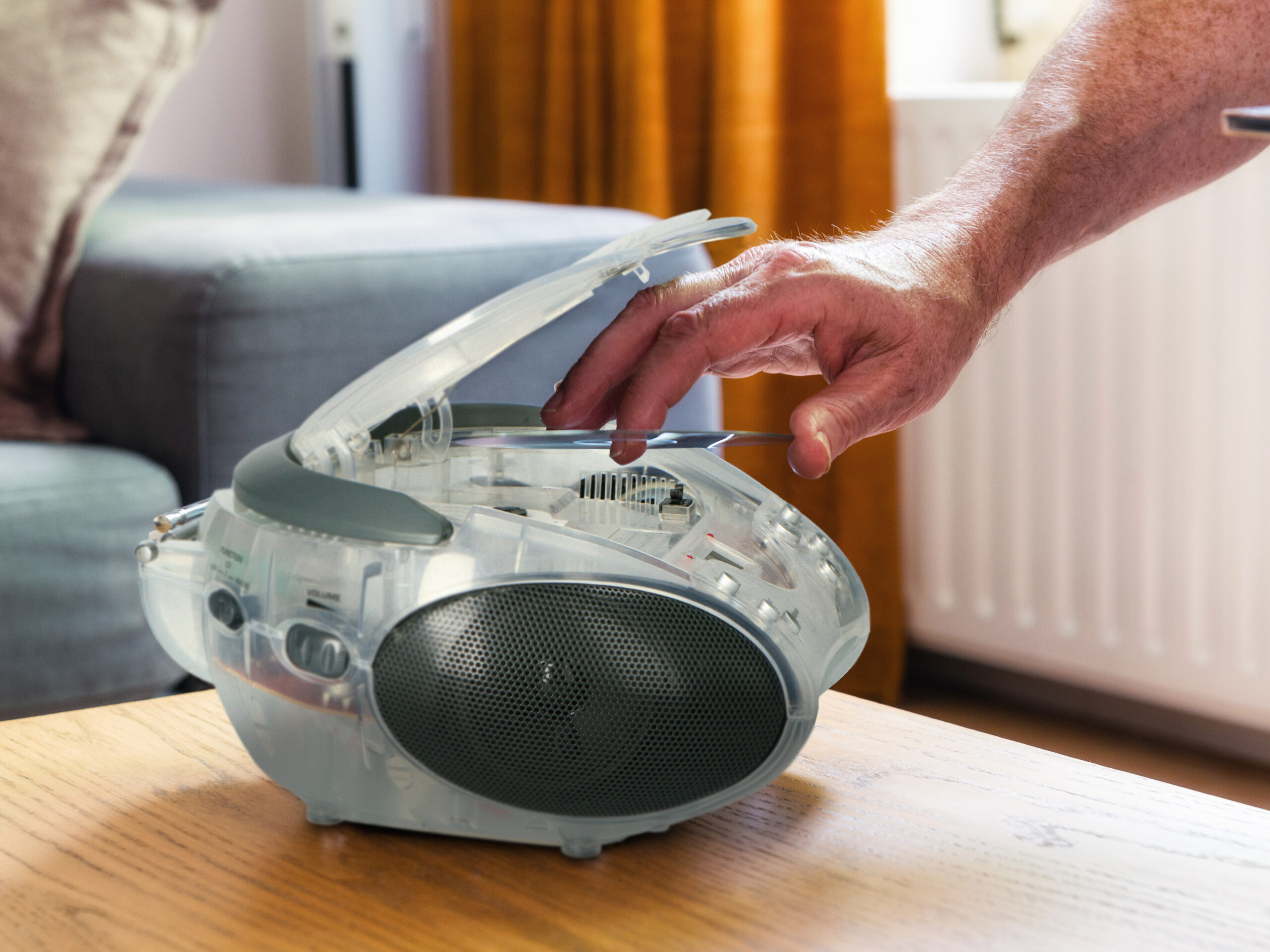 Draagbare stereo FM-radio met CD-speler Transparant - Afbeelding 10