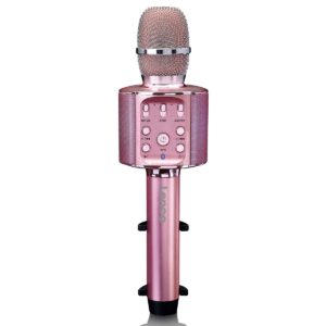 Bluetooth® karaokemicrofoon met luidspreker & verlichting Roze
