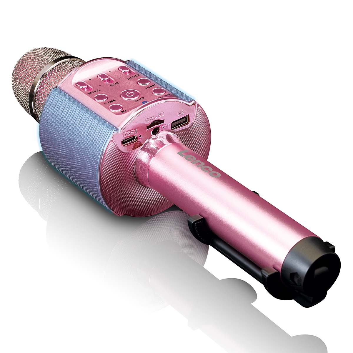 Bluetooth® karaokemicrofoon met luidspreker & verlichting Roze - Afbeelding 6