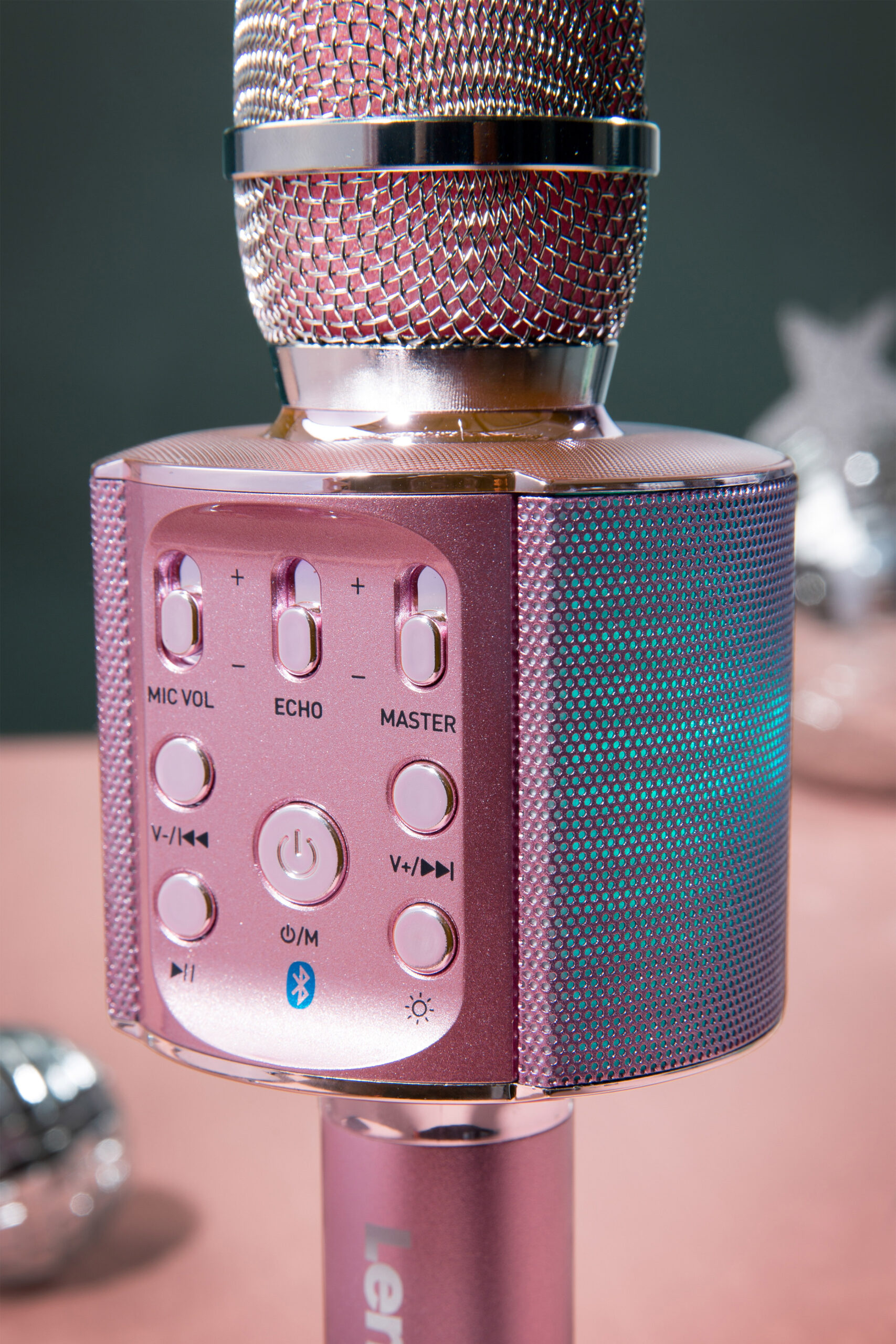Bluetooth® karaokemicrofoon met luidspreker & verlichting Roze - Afbeelding 7
