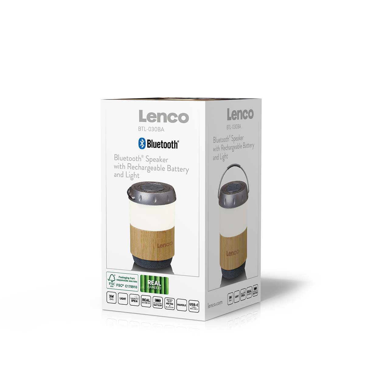 Lantaarn met ingebouwde Bluetooth®-luidspreker Bamboe - Afbeelding 13