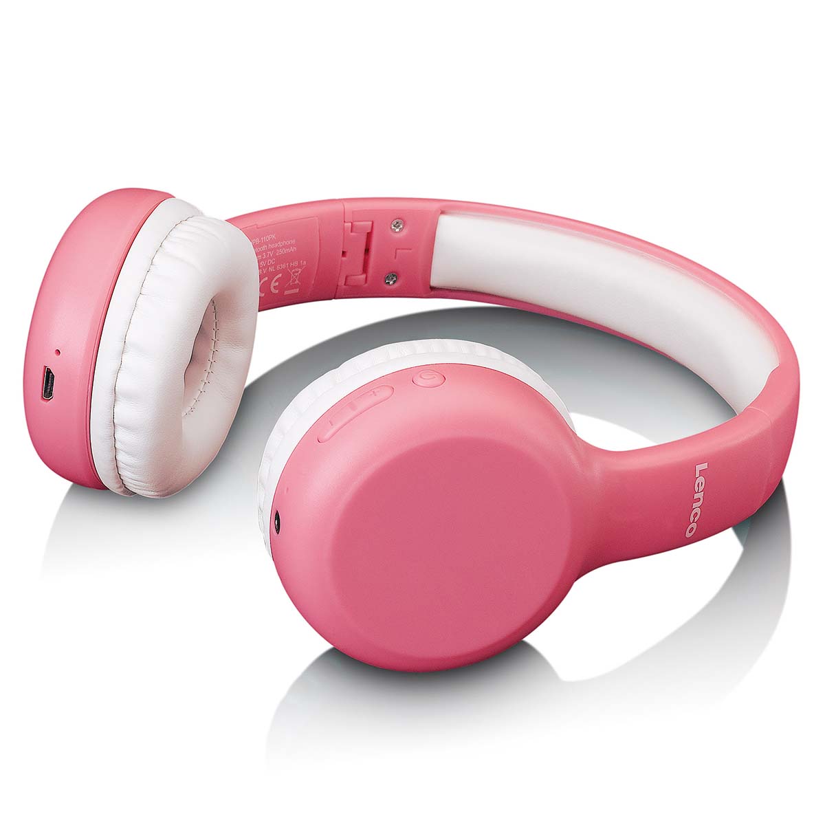 Opvouwbare kinder Bluetooth® hoofdtelefoon Roze - Afbeelding 3