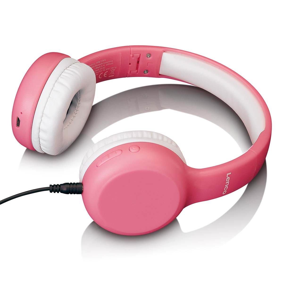 Opvouwbare kinder Bluetooth® hoofdtelefoon Roze - Afbeelding 4